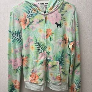 PINK Tropical Print Hoodie